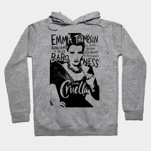 Cruella Emma Thompsons Baroness Hoodie by kaitokid